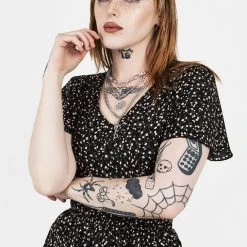 MET1 VALLEY FRILL PEPLUM PLAYSUIT