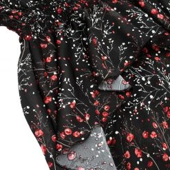 MET1 ROSETEARS FRILL PEPLUM MIDI DRESS