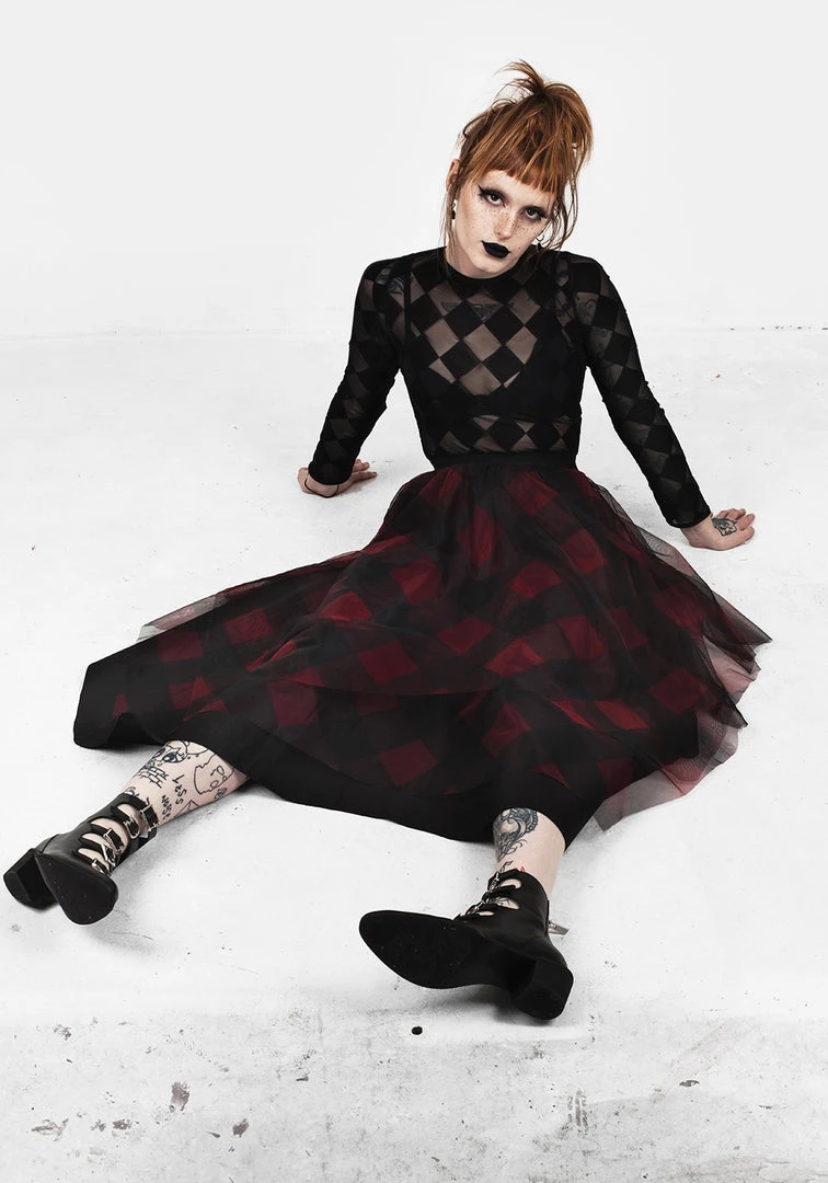 MET1 Women CIRQUE LAYERED TULLE MIDI SKIRT 4 MET1 Women CIRQUE LAYERED TULLE MIDI SKIRT