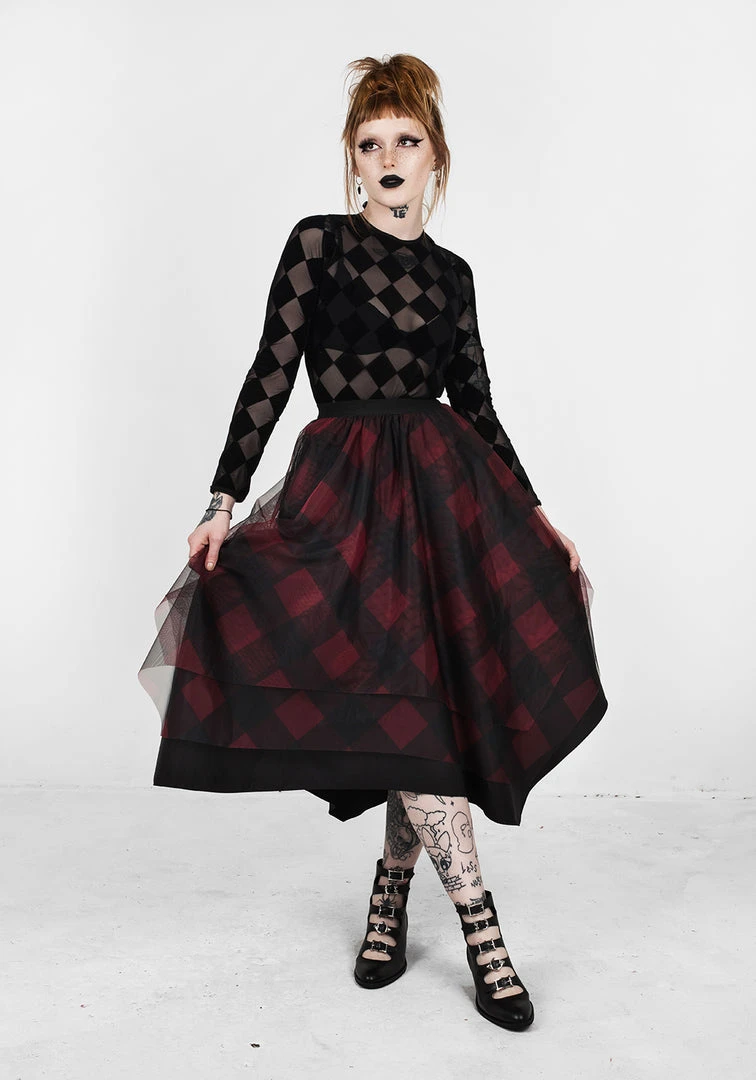 MET1 Women CIRQUE LAYERED TULLE MIDI SKIRT 8 MET1 Women CIRQUE LAYERED TULLE MIDI SKIRT