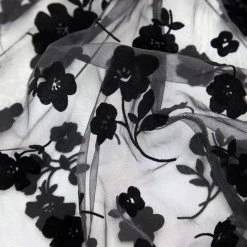 MET1 Women STEVIE FLOCKED MIDI DRESS