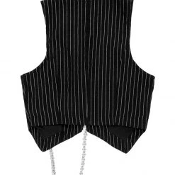 MET1 Women NIGHTMARE CROP TAILORED WAISTCOAT