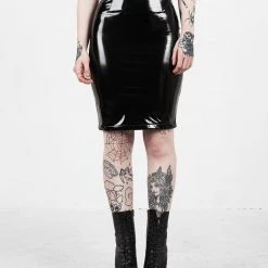 MET1 DOMINION MIDI VINYL SKIRT Women