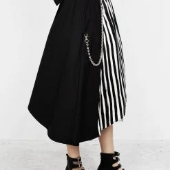 MET1 PARANORMAL ASYMMETRIC MIDI SKIRT