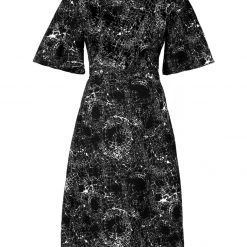 MET1 SPELLWORK MIDI WRAP DRESS Women