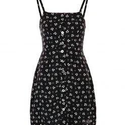 MET1 SANFRAN BUTTON UP CAMI MINI DRESS Women