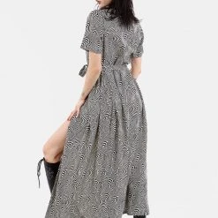 MET1 SUMMERS PRINTED WRAP DRESS