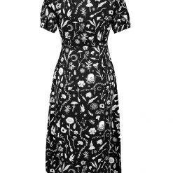 MET1 Women HEDGEWITCH V-NECK MIDI DRESS