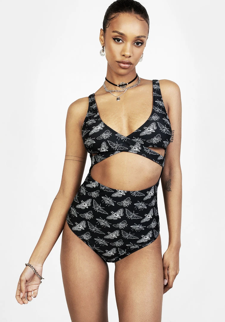 MIF1 Women Mortmoth Cut-Out Swimsuit 3 MIF1 Women Mortmoth Cut-Out Swimsuit
