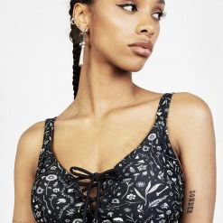 MIF1 Hedgewitch Lace-Up Bikini Top