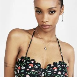 MIF1 Women Swampwitch Scallop Bikini Top