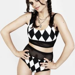 MIF1 Women Ragdoll Mesh Bikini Bottoms