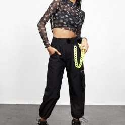 PFA1 Clothing EUPHORIA LETTUCE EDGE MESH CROP TOP 15 PFA1 Clothing EUPHORIA LETTUCE EDGE MESH CROP TOP