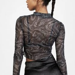 PFA1 Women Kurakura Mesh Crop Top