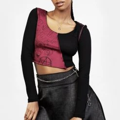 PFA1 Women Paranoid Crop Top