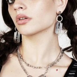 TOU1 Women Blade Earrings