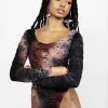 MET1 Clothing DISTRESSED JERSEY BODYSUIT