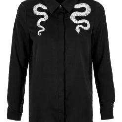 MET1 Slither Embroidered Snake Shirt