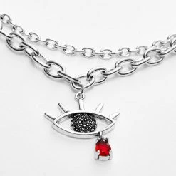 TOU1 BLEEDING EYE CZ CHAIN CHOKER