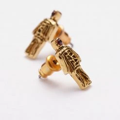 TOU1 WICKER MAN STUD EARRINGS