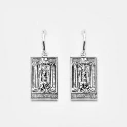 TOU1 THE HIGH PRIESTESS TAROT HOOP EARRINGS Accessories