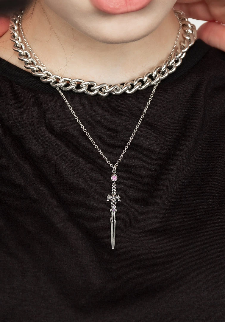 TOU1 RITUAL DAGGER AMETHYST PENDANT NECKLACE 7 TOU1 RITUAL DAGGER AMETHYST PENDANT NECKLACE