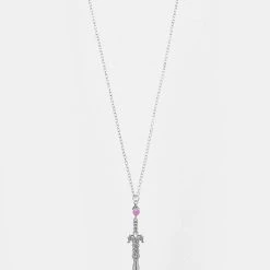 TOU1 RITUAL DAGGER AMETHYST PENDANT NECKLACE