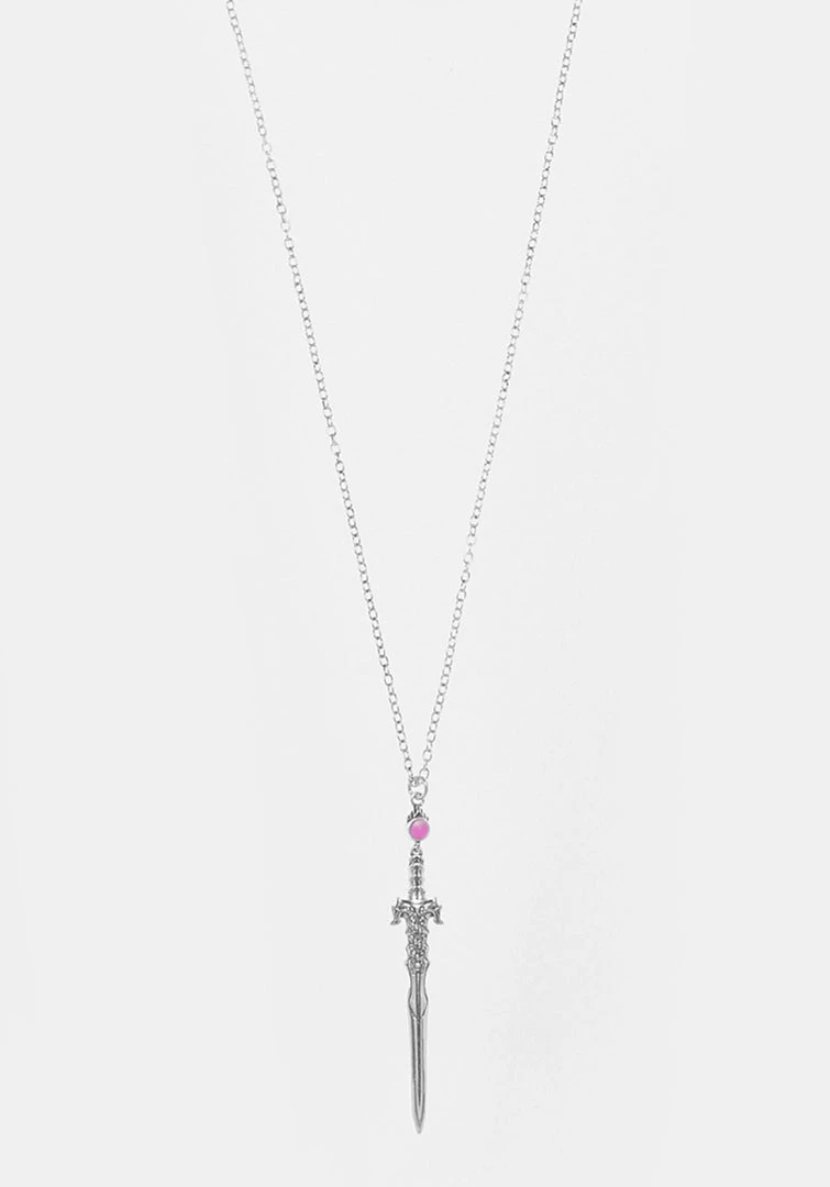 TOU1 RITUAL DAGGER AMETHYST PENDANT NECKLACE 3 TOU1 RITUAL DAGGER AMETHYST PENDANT NECKLACE
