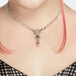 TOU1 TALON AMETHYST SHARD NECKLACE Accessories